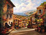 Out on The Town Paintings - Town II by Paul Guy Gantner by Unknown Artist
